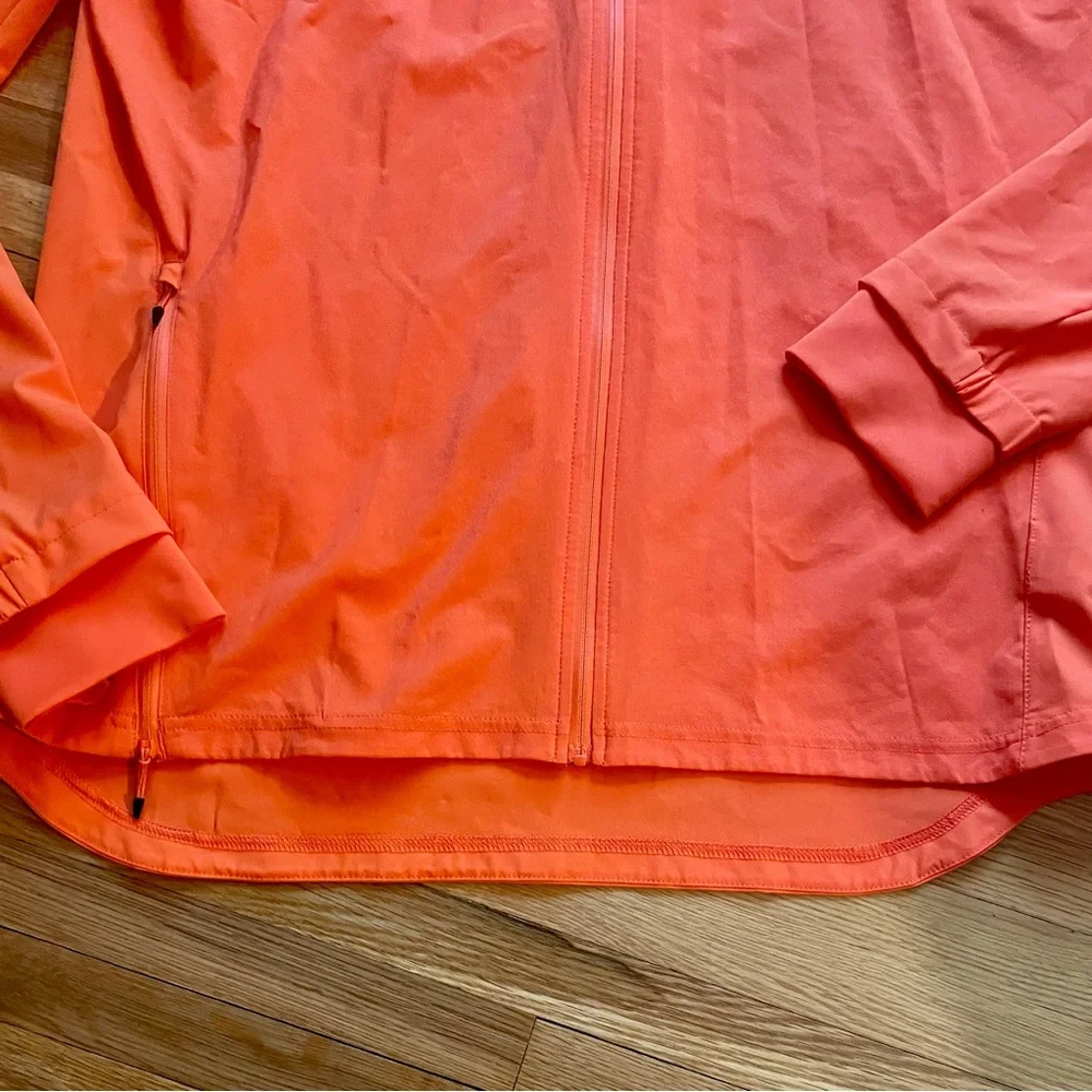 ADIDAS “supernova” lightweight running zip up jacket /orange w/reflective thread